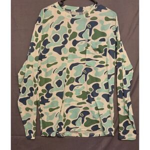 Heybo Outdoors Performance Fishing Shirt Mens Size XL Green Front Pocket